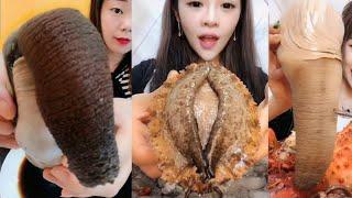 Chinese Girl Eat Geoducks Delicious Seafood 011  Seafood Mukbang Eating Show [upl. by Anisirhc614]