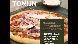 RECEPT  Magioni supergreen pizza met vegetarische tonijn [upl. by Novaelc201]