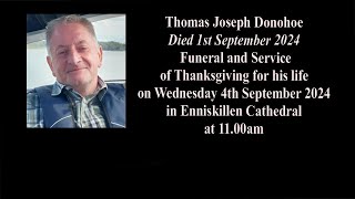 The funeral of Thomas quotTomquot Joseph Donohoe in Enniskillen Cathedral 3924 [upl. by Ermina]