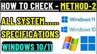 How to Check Computer Specifications in Windows 1011  DXDIAG  Method2 [upl. by Bhayani]