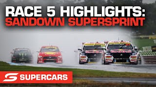 Race 5 Highlights  Penrite Oil Sandown SuperSprint  Supercars 2021 [upl. by Neiman]