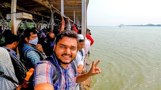 গঙ্গার বুকে ফেরীতে করে নদী পারাপার করলাম। Bauria  Budge Budge Ferry Service Vlog [upl. by Bondy]