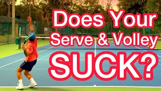 Here’s Why You STINK at Serving and Volleying Tennis Footwork Explained [upl. by Notgnillew]