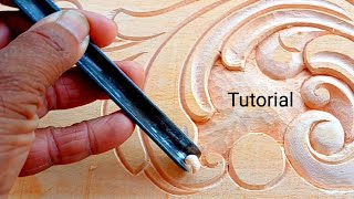 Easy tutorial wood carving [upl. by Darsie]