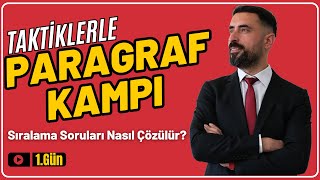 Paragrafta Sıralama Soruları  Paragraf Taktikleri Kampı 2025 📌 1Gün YKS KPSS ALES DGS [upl. by Braswell]