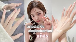 Tutorial de almendrar tus uñas  Emy 𖥔 ࣪˖ [upl. by Frye]