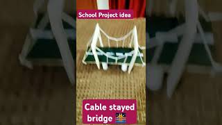 cable stayed bridge ideaschool project craft  bridge idea shortsbeta schoolproject waste [upl. by Filmore]