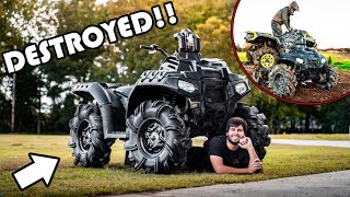 Braydon Price RAN OVER POLARIS HIGHLIFTER [upl. by Roane]