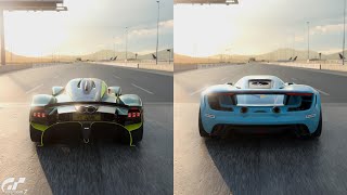 Gran Turismo 7  Aston Martin Valkyrie Vs Porche 917 Living Legend Drag Race quotNearly Similarquot [upl. by Annauj]