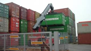 Havarie Loreley Containerhafen Mainz [upl. by Nosnehpets354]