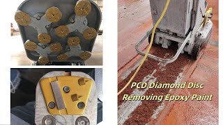 Concrete grinder with PCD diamond disc [upl. by Edee]