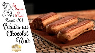 Recette des Eclairs au Chocolat noir  Technique de glaçage au fondant [upl. by Acinoev]