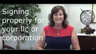 How to properly sign for your corporation or llc [upl. by Snook]