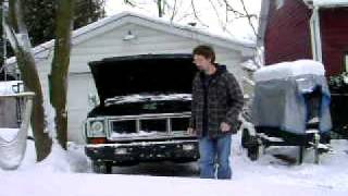 1975 GMC detroit diesel cold start [upl. by Maddis]