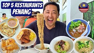 PENANG FOOD TOUR 🇲🇾 Top 5 Must Eats Penang Street Food in Georgetown Penang Malaysia [upl. by Phaidra]