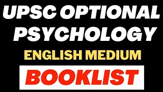 UPSC PSYCHOLOGY BOOKLIST  BEST BOOKS FOR UPSC OPTIONAL FROM SCRATCH [upl. by Baptist]