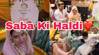 Saba ki Haldi ❤️  Alhamdulillah 🤲  sabakishaadi sabasunnykishaadi  Shoaib Ibrahim  vlog [upl. by Davon361]