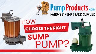 Choosing a Sump Pump [upl. by Neerom371]