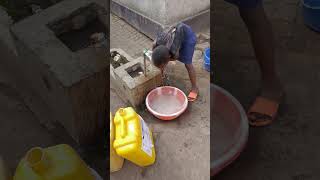 Faces Bathing Before I get Collect Water In morning shorts [upl. by Jahdol]