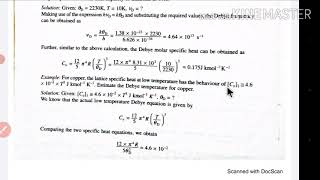 Solved problem from Debye model [upl. by Ellehc]