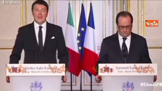 LIBIA ISIS RENZI E HOLLANDE SULLA STESSA LINEA [upl. by Rifkin]