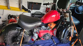 Putting a Honda z50 Tank on a MiniBaja Mini Bike MB200 or Warrior Probably Similar [upl. by Gaelan870]