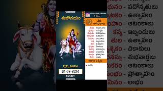 Daily Panchangam and Rasi Phalalu Telugu  4th February 2024  Nithra Telugu Calendar [upl. by Anigal641]