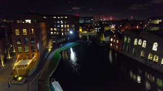 4K London Walk  Regents Canal at Night  Camden High Street [upl. by Kingston]