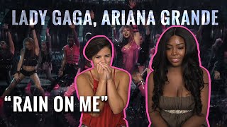 We React Lady Gaga Ariana Grande quotRain On Mequot MV [upl. by Nonad913]