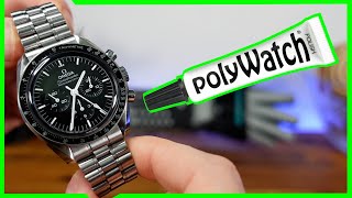 Omega Speedmaster Hesalite Scratch Removal  Polywatch How To Tutorial [upl. by Lizbeth609]