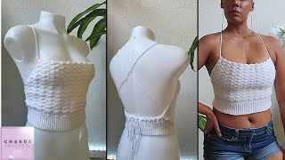 Part 1 Crochet Shell Stitch Bralette amp Dress Tutorial [upl. by Darum]