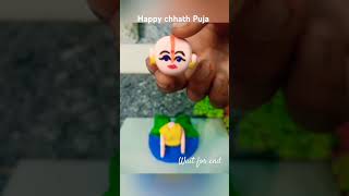 devotee fasting for chhath Puja made by clay clay art chhathpuja [upl. by Mateya]