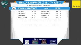 Benalla Bushrangers CC v City Colts CC [upl. by Nrubliw]