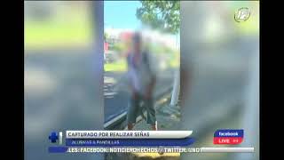 Capturan a un hombre acusado de realizar señas alusivas a pandillas a transportistas [upl. by Hulbard248]