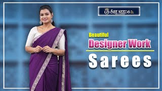 Designer Work Sarees  She Needs Saree World [upl. by Magnuson906]