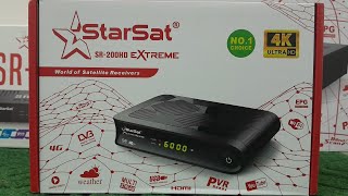 STARSAT SR200HD Extreme 4K Ultra Set Top Box l 4G l LAN l Built in WiFi l 2OK CH l Unbox l Eng [upl. by Regdirb]