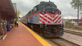 Metra 98 Leaving At Fox Lake IL October 31st 2024 Halloween [upl. by Baryram]