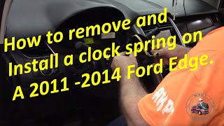 2011 through 2014 Ford Edge Clock spring removal and installation [upl. by Limbert376]