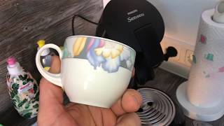 Kaffee Eine Tasse zubereiten Philips HD655468 Senseo Kaffeepadmaschine schwarz Anleitung [upl. by Kcirdahs927]