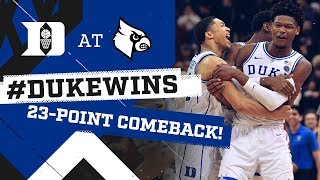 Duke Basketball Historic Comeback at Louisville 21219 [upl. by Elyrrad244]