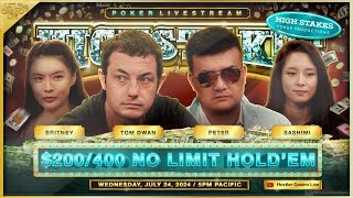 Tom Dwan Britney Peter Sashimi Ryan Feldman amp Steve SUPER HIGH STAKES 200400 [upl. by Noelle]