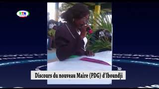 RTN  Discours du nouveau Maire PDG dIboundji [upl. by Uel254]