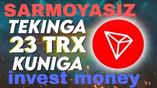 SARMOYASIZ TRX ISHLASH INTERNETDA PUL TOPISH investmoney internetdapulishlash2024 [upl. by Shulock31]