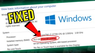 How to Fix All RAM Not Being Fully Usable Windows 111087  Make Installed RAM Usable 2024 [upl. by Welford]