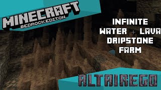 MINECRAFT  Dripstone farm Infinite Lava or Water  Bedrock 120 [upl. by Howlond]