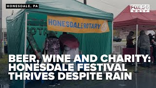 Beer wine and charity Honesdale festival thrives despite rain [upl. by Seth]