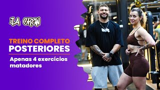 TREINO COMPLETO APENAS 4 EXERCÍCIOS PODEROSOS PARA POSTERIORES DE COXAS E GLÚTEOS [upl. by Kirbie]