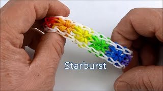 How to make the Starburst bracelet on the Rainbow Loom [upl. by Bohon310]