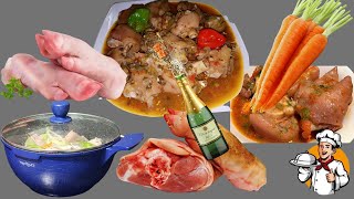 Cuisine🍽️Congolaise Recette Soupe de Makoso  Pieds de Porc 🐷 Astuce [upl. by Atinrehs67]