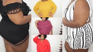 quotPlus Sizequot TryOn Haul  Rose Wholesale  Affordable Rompers Sweaters and MORE [upl. by Rebliw]